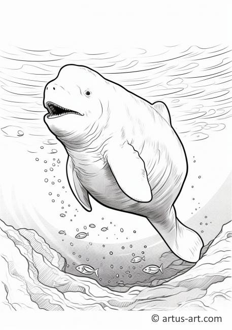 Beluga-Wal Malvorlage für Kinder